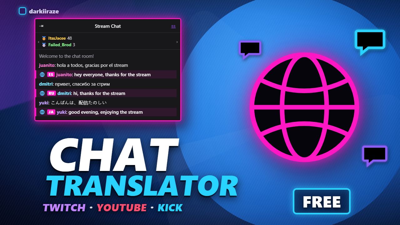 Chat Translator free Streamer.bot OBS overlay
