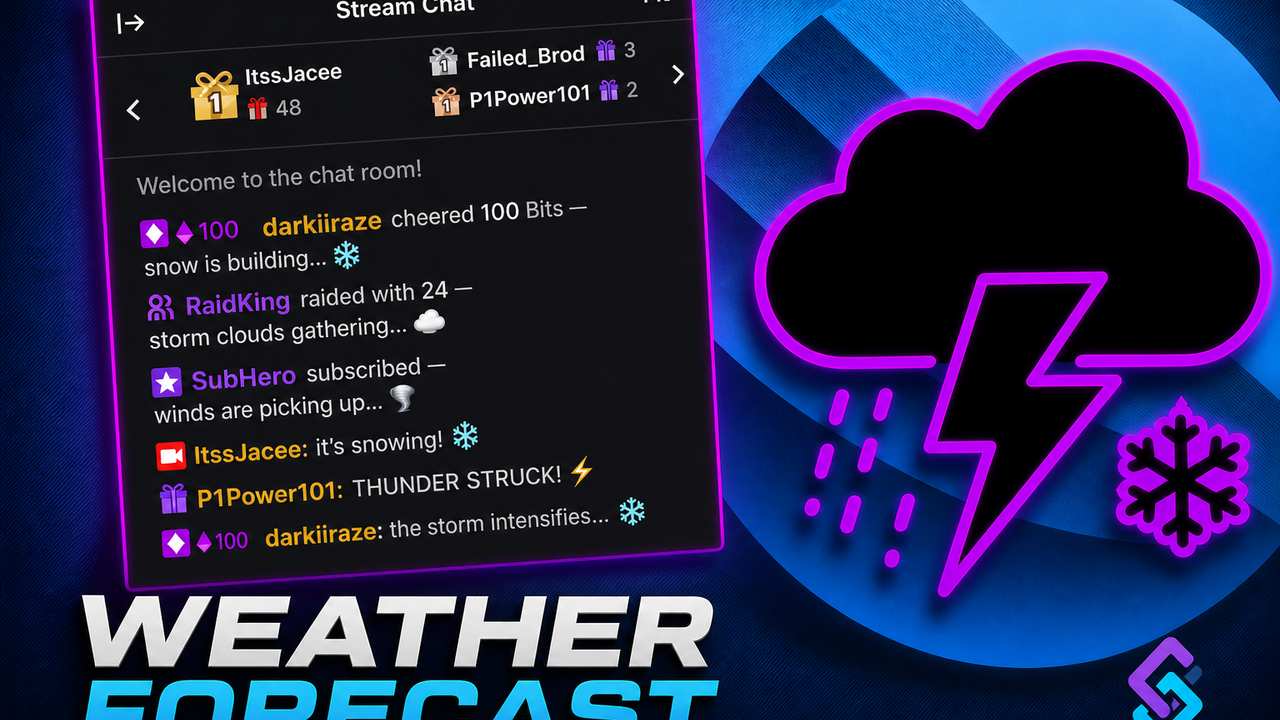 Weather Forecast Chat free Streamer.bot OBS overlay